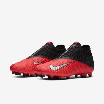 Nike Phantom Vision 2 Academy Dynamic Fit MG - Férfi Focicipő - Piros/Fekete/Metal Titán